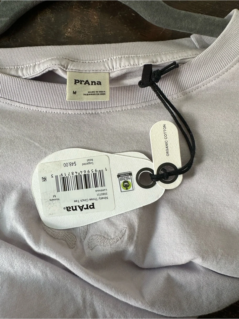 Prana Lavender Cropped Tee - Picture 3 of 6